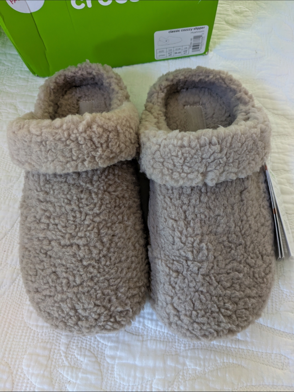 CROCS Cozyz Slip-On Slipper in Taupe Plush - Picture 3 of 6